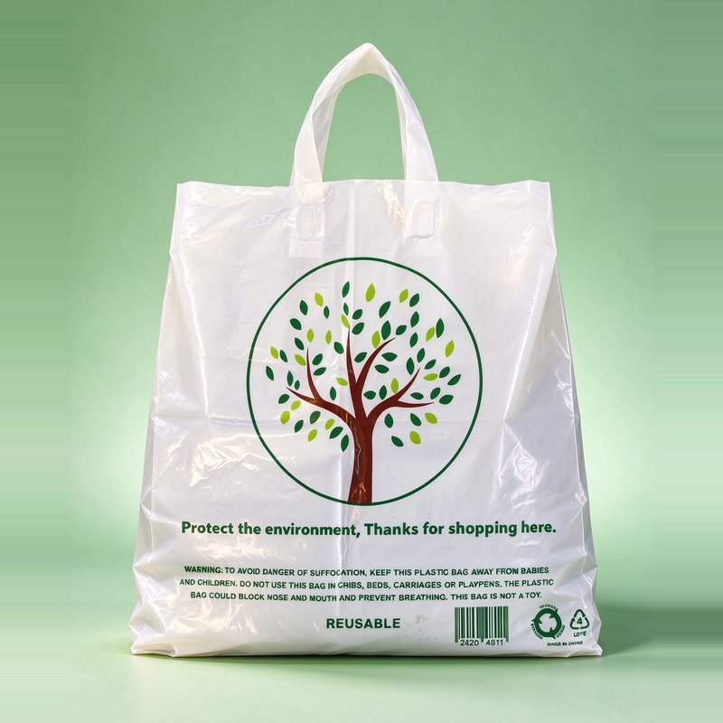 Round Die-cut Handle Bag - Tree Print — Boutique Retail